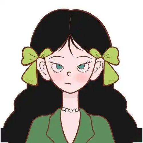 多巴胺插画女生头像