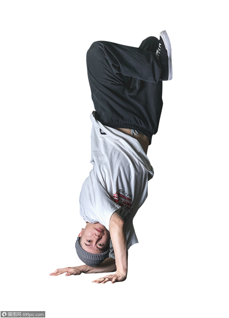 breaking街舞男孩动作地板舞