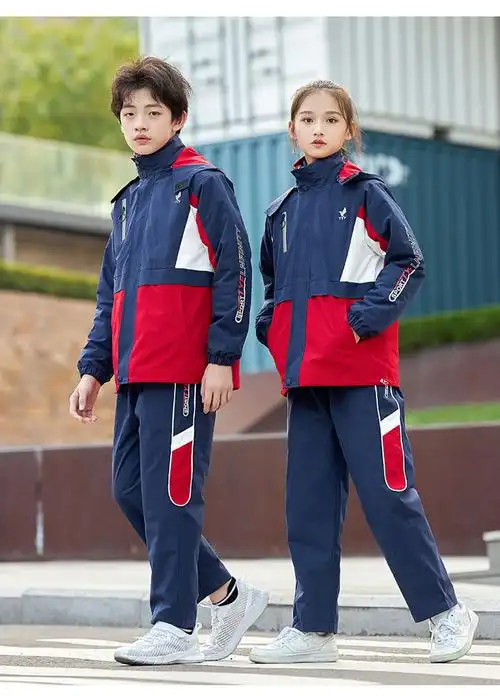 中小学生时尚冲锋衣春秋冬季班服校服三件套运动服tangyuanfang2190