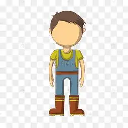 男孩侧身站立