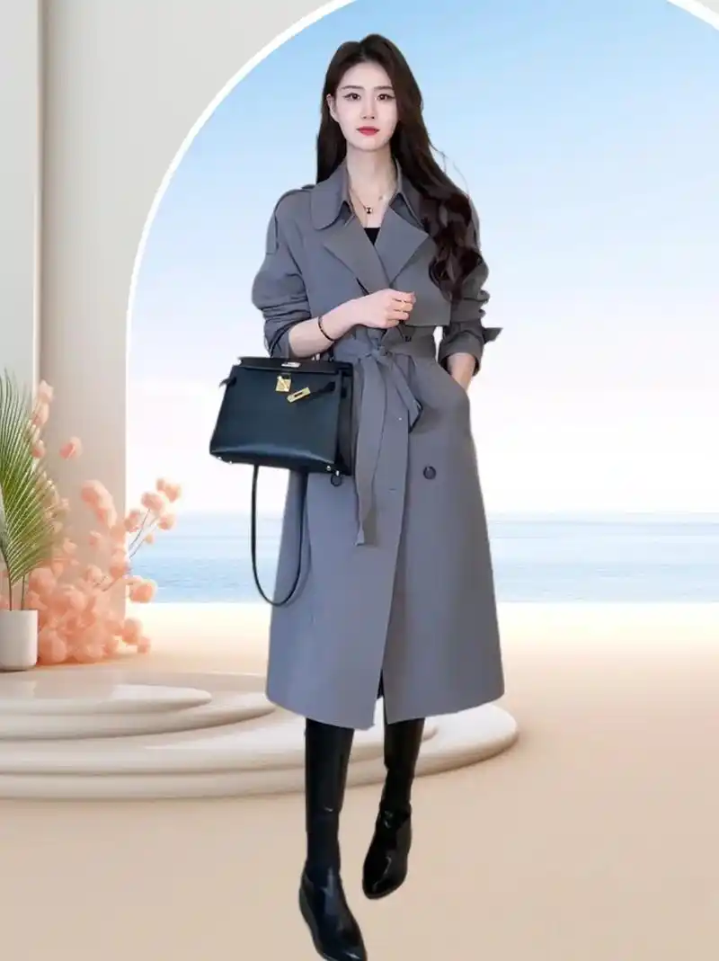 高档风衣宽松百搭中长款时尚气质风衣外套女.我的新宠又来啦!l - 抖音