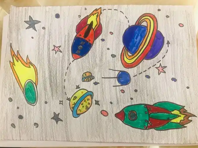 其它 中班美术活动《星球世界》 写美篇    宝贝们先一起来看看老师画