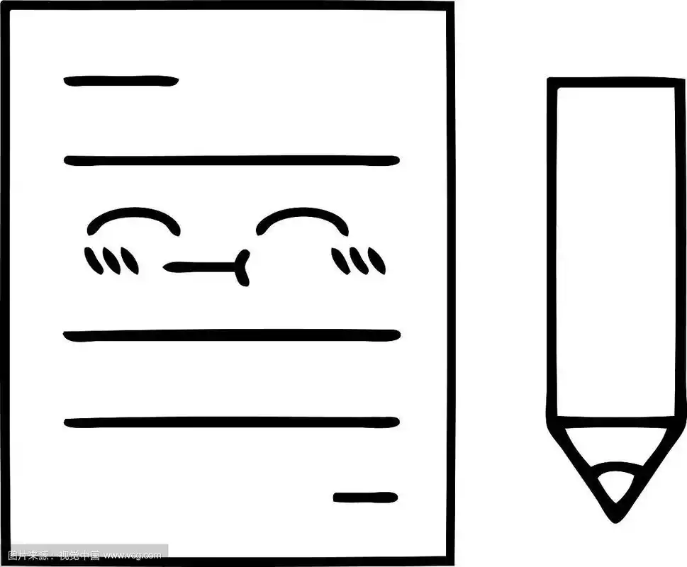 画线的卡通试卷