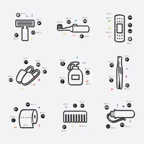 生活用品分类图标icon矢量素材eps