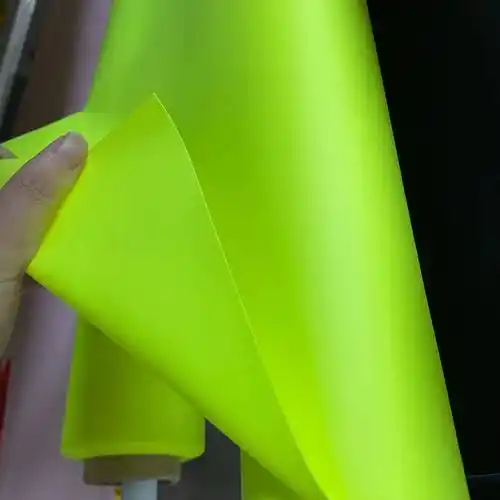 荧光黄阻燃布双面涂覆pvc gb24540二级三级重型防化服面料