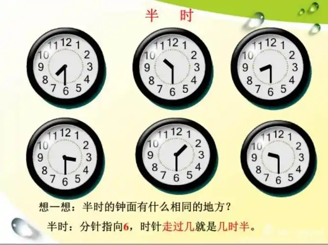 写美篇一起来看视频,认识钟表,整点和半点 一起再次复习钟表,加深印象