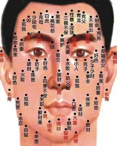 男人面部痣好坏一览表 男人面部痣好坏一览表图片_奇库网