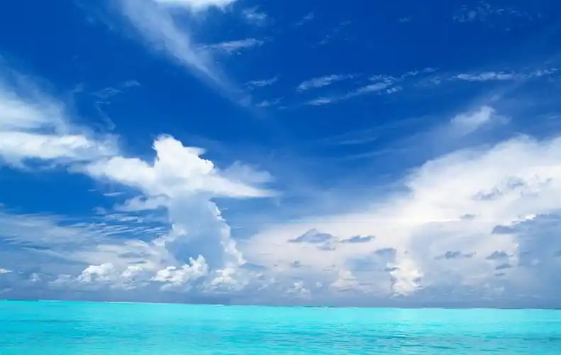 蓝色系清新唯美风景壁纸_大自然