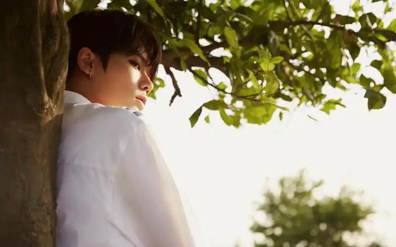 林彦俊清爽白衣少年桌面壁纸
