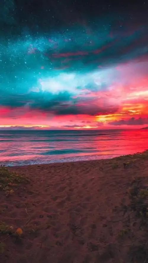 唯美的晚霞风景,高清图片,手机锁屏桌面-壁纸族