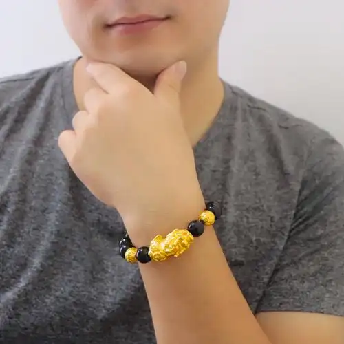 金貔貅手链黄金老凤祥貔貅24k