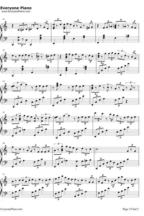 圣诞结钢琴谱陈奕迅