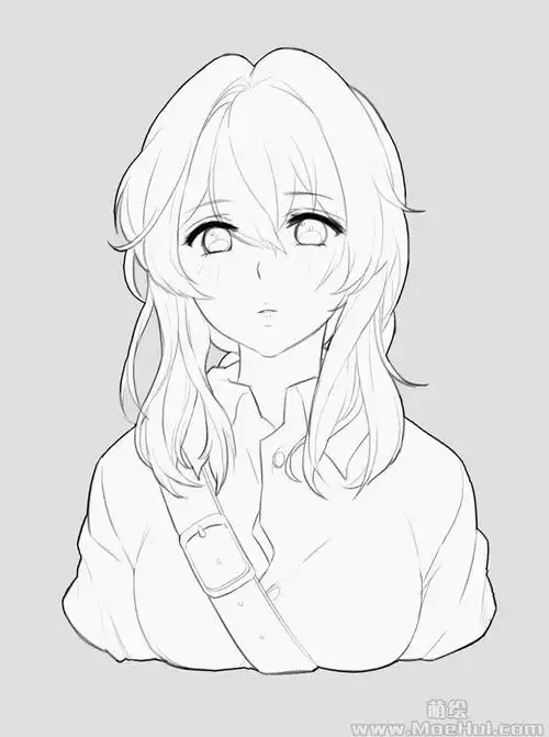 新手练习线稿紫罗兰永恒花园薇尔莉特伊芙加登27p