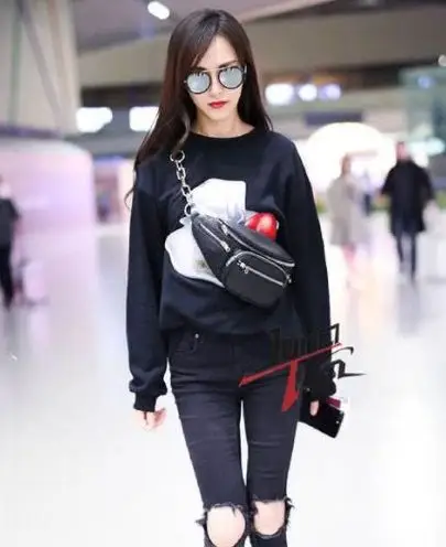 86斤唐嫣穿紧身牛仔裤,缝隙还有5cm_网友