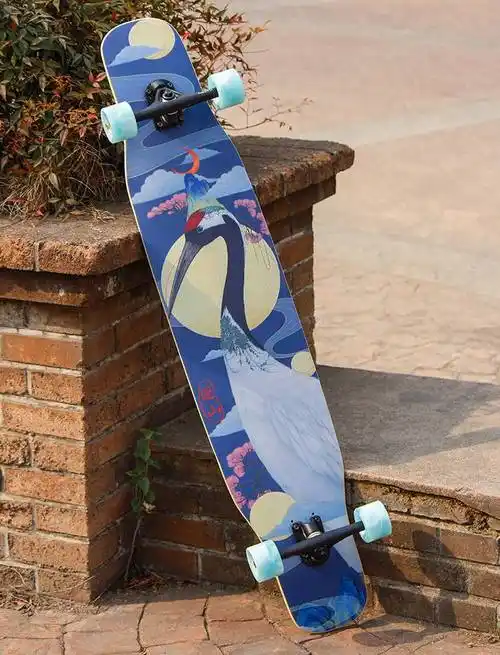 逆山长板逆山长板滑板墨壹喵白狐云鹿以梦为鹿板面极限专业板仙鹤狐狸