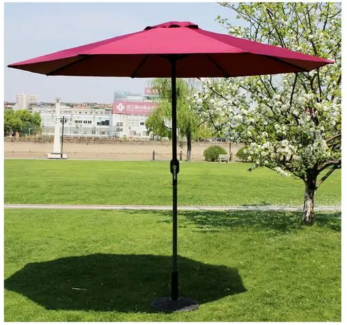 7米庭院伞防雨太阳伞中柱伞沙滩伞钓鱼伞广告伞 铝直防雨墨绿 水座