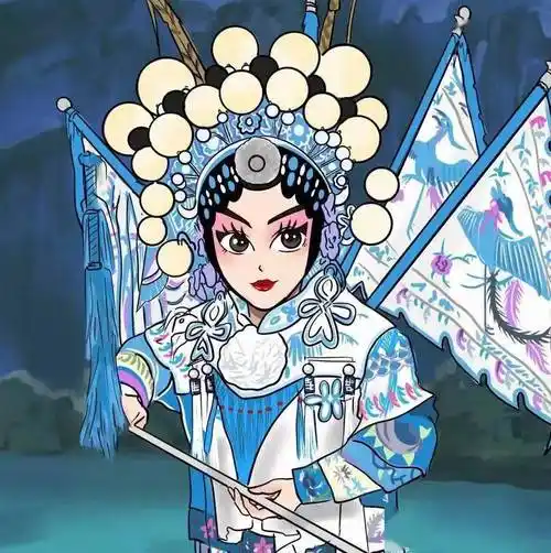 剧照精彩台上,老旦佘太君唱腔高亢,刀马旦穆桂英悲歌婉转;台下,观众