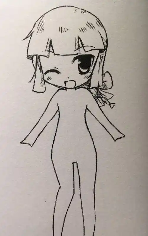 胖女人和她的影子简笔画