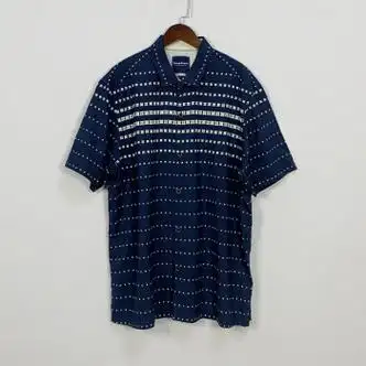 单男士真丝棉混纺短袖衬衫桑蚕丝印花宽松大l码上衣t恤藏蓝色衣服胸围