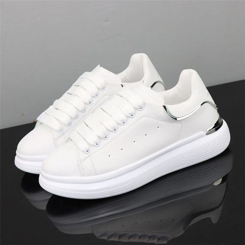 款潮牌小白鞋秋季新款韩版潮流百搭休闲鞋板鞋学生运动鞋 白银平底 35