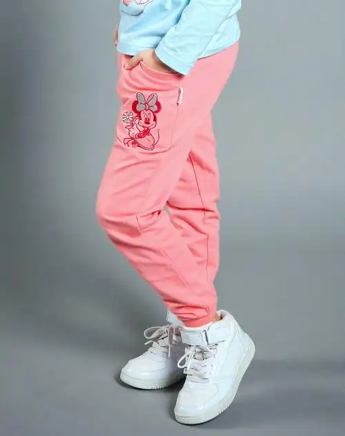 女童粉红色长裤