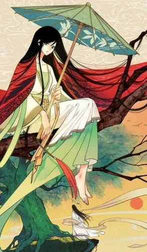 古风插画,少年少女