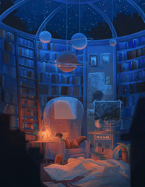 这组动态插画设计看完太治愈了