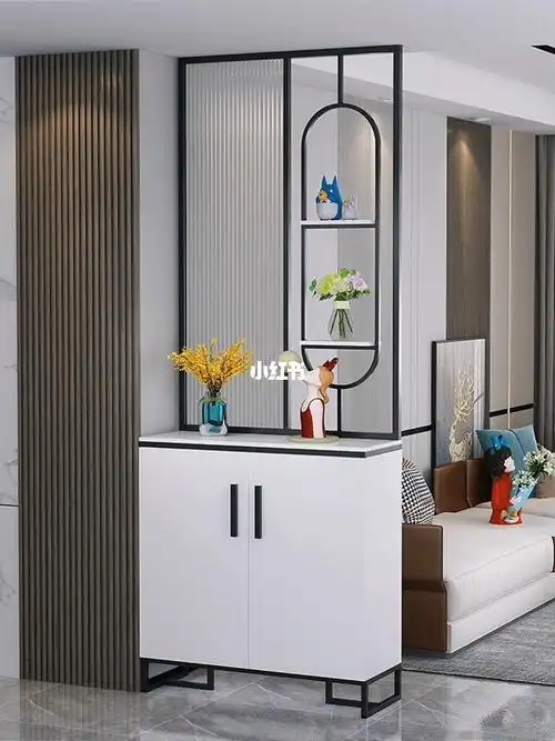 长虹玻璃隔断玄关柜现代简约入户门客厅卫生