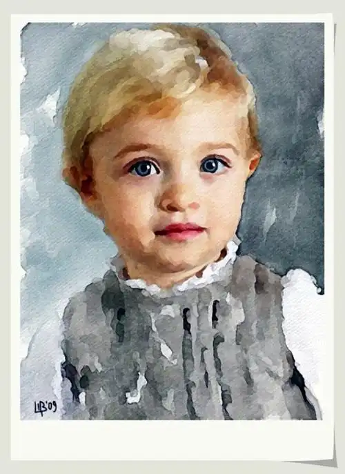 用水彩画人物肖像 就是漂亮,内含视频示范