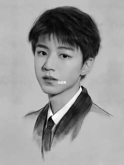 素描头像王俊凯