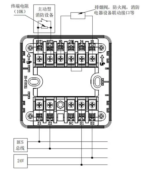 泰和安tx3212输入输出模块接线图