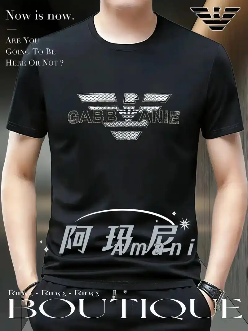 gabbanie 品牌正品 男士冰丝短袖t恤夏季薄款时尚印花半袖上衣!