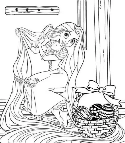 迪士尼卡通人物简笔画图片大全_长发公主乐佩