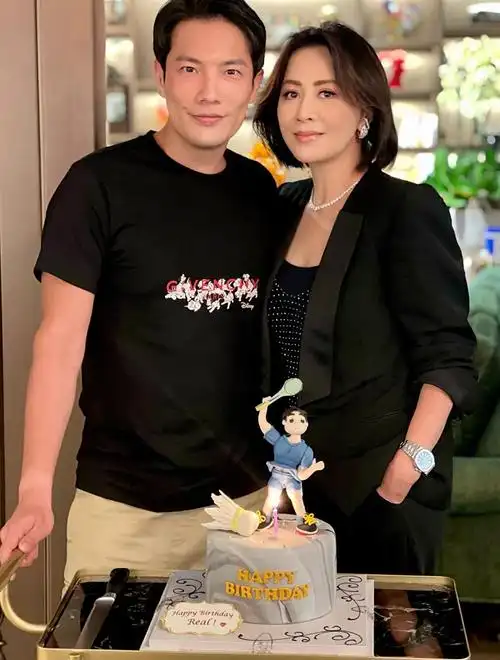 杨千嬅小5岁老公庆生,与富婆们合影站c位,妻子内地忙工作缺席_腾讯