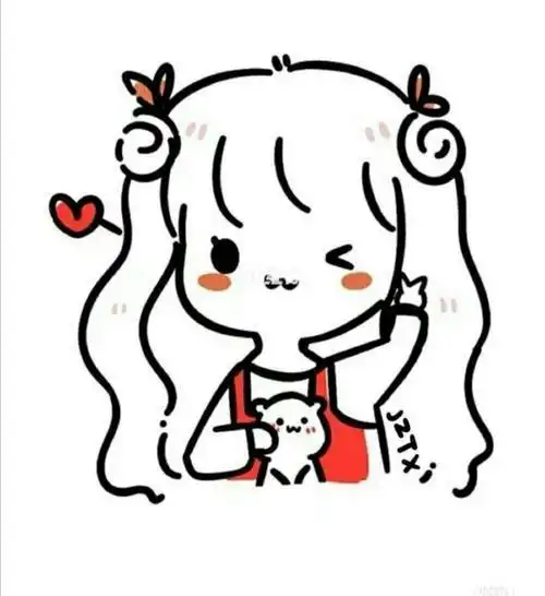 画q萌可爱好创意q萌动漫简笔画简单卡通q版萌萌哒简笔画4人闺蜜头像