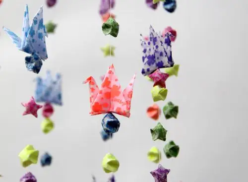 风铃制作材料diy风铃配件手工千纸鹤风铃配件材料包幼儿园手工制作