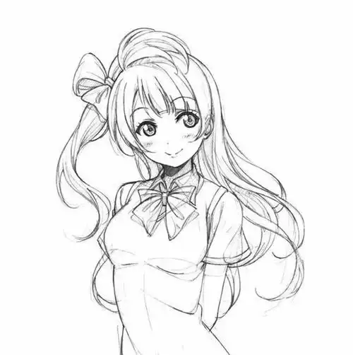 【素材】动漫人物线稿临摹必备参考__凤凰网