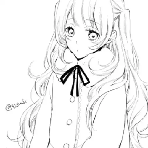 动漫 黑白 女生 头像