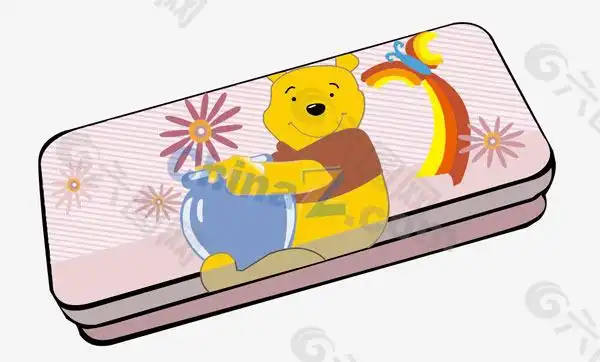 卡通文具盒矢量素材