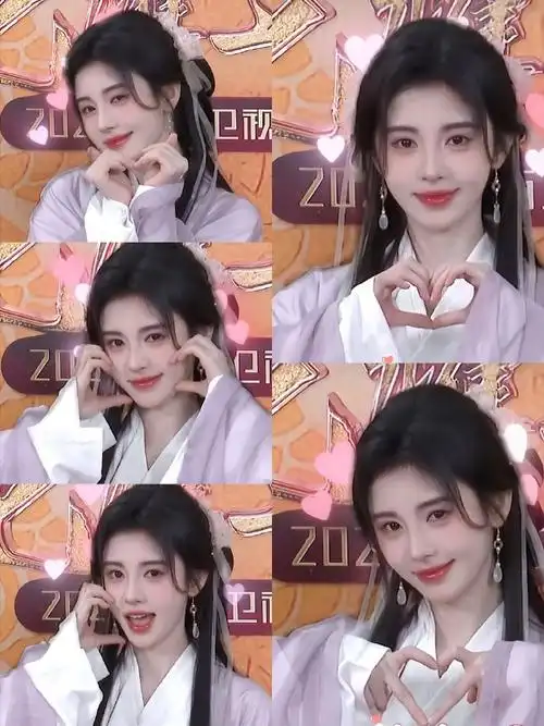 鞠婧祎龙年比心五连拍