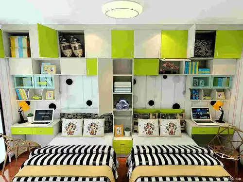 一个房间双胞胎儿童房放两张床怎么摆放 10套两个孩子二胎家庭小卧室