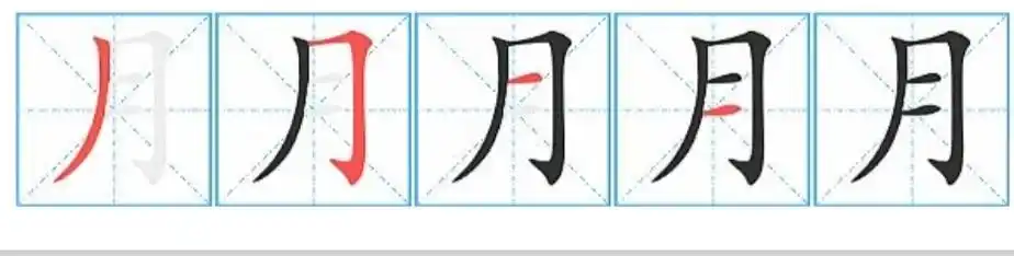 认识《月》的笔画