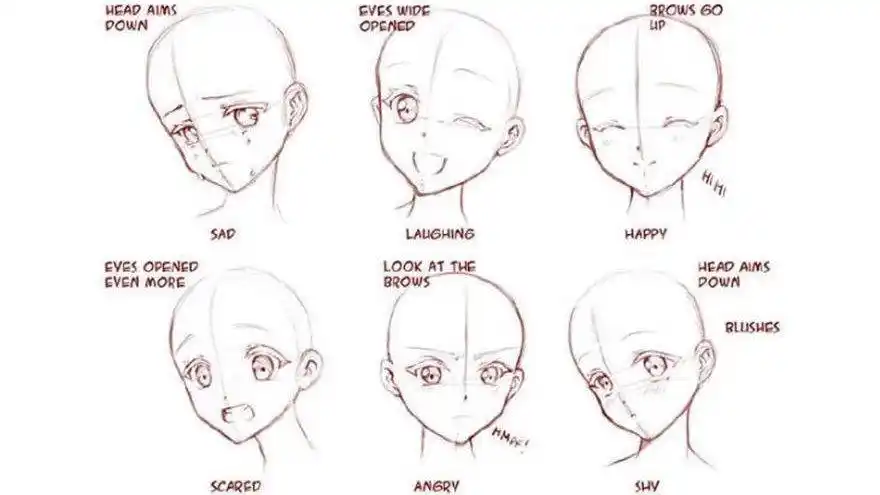 动漫绘画之人物五官的详细画法!