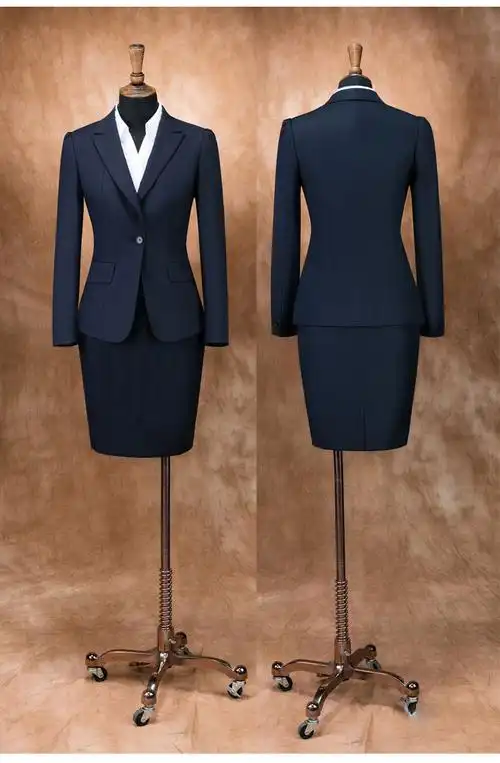 色纺纱系列高端定制商务女西装单扣戗驳领西服套装yiwei2017nvxifu