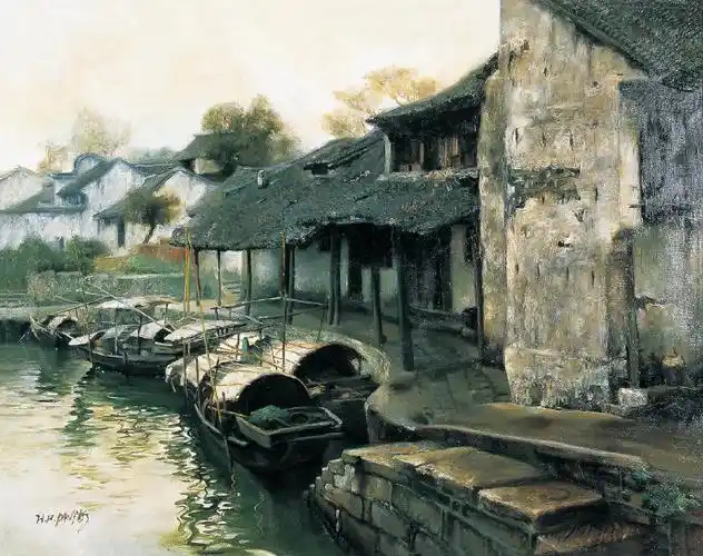 风景旧曾谙——潘洪海先生江南水乡油画