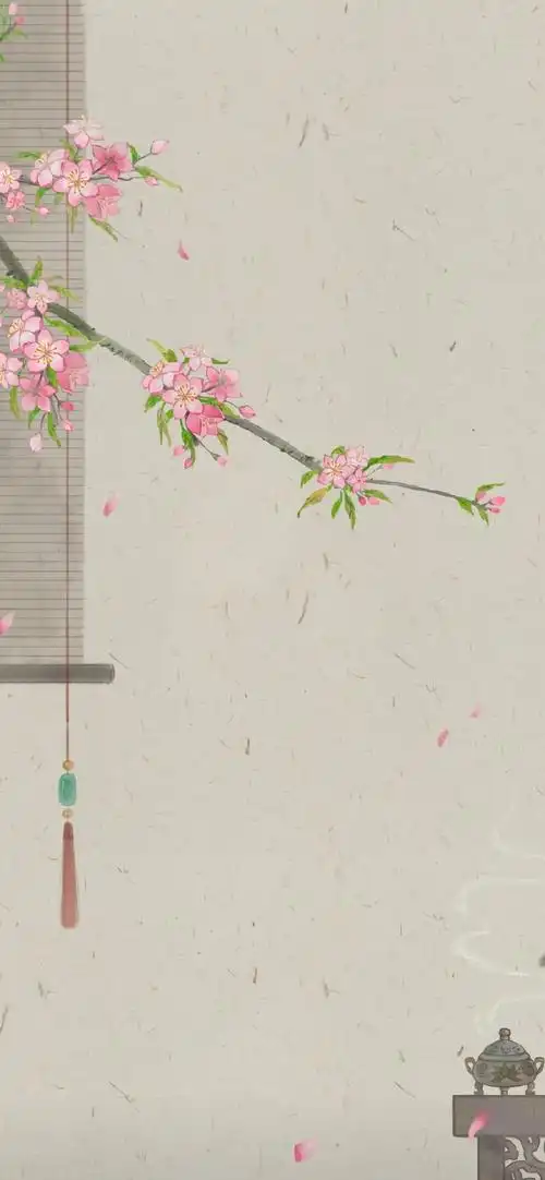 优美古风手绘插画高清手机壁纸