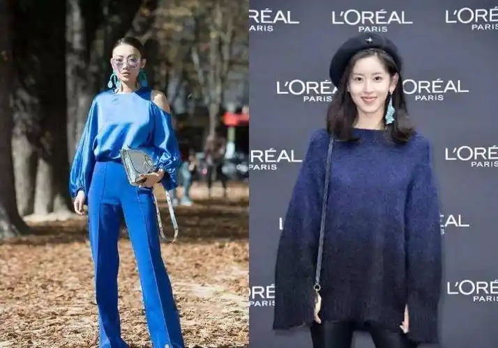 显白的颜色那么多,刘诗诗赵丽颖都爱上了湖水蓝,瞬间秒变仙女了_衬衫