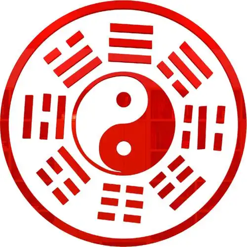 太极图创意武术馆茶室背景背景墙墙面装饰散打健身软装墙贴