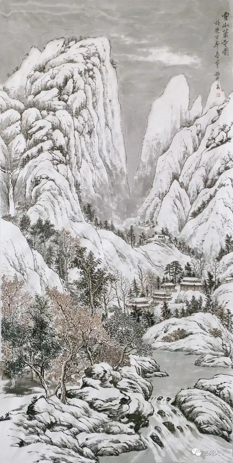 《雪山萧寺图》