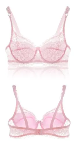 文胸大红色蕾丝新娘内衣透气本命年胸罩性感无海绵薄款大码杯